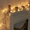 Snaren Birchlitland Birch Garland Lights 48 LED -batterij bediend - verlichte Twig Vine voor open haarddecoratie binnen buitengebruik