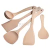 Cucina Cottura Fry Miscelazione Pale Cucchiaio di legno Spatola Eco Friend Utensile da cucina in legno Scoop Manico lungo Cucchiai spatola da forno BH4380 TQQ