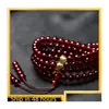 Braccialetti con ciondoli 108 Bracciale con perline rotonde di preghiera Bracciale da uomo 8mm Collana buddista Gemma di ambra rosso sangue naturale genuino per Drop De Dhnkz