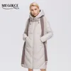 Women's Down Parkas Miegofce Designer Winter Jacket Lång modeklocka Polyester Fiber med Scarf Parka Ladies D21601 221012