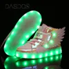 Sneakers Maat 27-37 Led-kinderschoenen Jongens Meisjes Verlichte sneakers Gloeiende schoenen voor kinderen Hardlopen Sport Ademend Casual Lichtgevende zool 230110