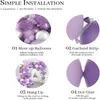 Outros adesivos decorativos Balão roxo Garland Arch Kit Metallic Silver Balloons Confetti Butterfly para Decoração de festa de casamento 230110