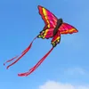 Kites Nouveaux papillons colorés incroyables Kite pour enfants adultes grand dépliant facile avec de la ficelle et manche 0110