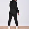 メンズトラックスーツ秋のロングパンツコットンリネンスーツ男性ゆるい固形袖のスタンドカラーシャツ衣装2023ボタントップポケット2psセット