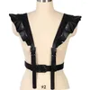 Cinture Cintura spada Punk Pelle Lingerie Harness Goth Donna Corpo Bondage Giarrettiere per calze Crop Top Bretelle Cinghie