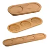 プレートs/m/lセラミック調味料ボックス木製竹のトレイクリエイティブノルディックキッチンジャーストレージツール