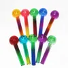 100pcs Wax dabbers Colorful Pyrex Glass Oil Burner Pipe glass tube smoking pipes tobcco herb glass oil nails Water Hand Pipes