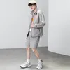 Мужские спортивные костюмы повседневная летняя тонкая костюма Jogger Jogger Jogger Clide Sport Sports Shorts Мужской лоскут дизайн