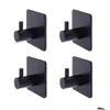 Hooks Rails 4 Pcs Self Adhesive Home Kitchen Wall Door Hook Clothes Coat Bag Key Hanger Bathroom Towel Holder Storage Rack Aluminu Dhynu