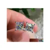 Stud Fashion 18K Weißgold Princess Cut Moissanit Diamant Ohrringe Drop Lieferung Schmuck Otbis