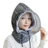 Cappelli da esterno Cappello da corsa Donna Ciclismo Copertura antivento Cappuccio caldo Autunno Inverno Protezione per le orecchie con cappuccio Cappucci freddi con maschera antiappannamento