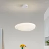 Plafonniers nordique minimaliste lampe Design créatif coquille ronde salon chambre salle à manger Led lustre à aspiration