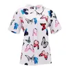 Women's Blouses Fashion Women Summer Chiffon Blouse 2023 Ladies Short Sleeve Casual Shirt Loose Butterfly Printed Tops & Shirts