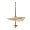 Pendant Lamps Lotus Leaf Lamp Gold Metal Home Art Deco Lighting Fixtures For Living Room Bedroom Restaurant Shop