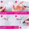 Keychains Lanyards 1 Set Acrylic Clear Circle Blanks Keychain Tassels Keyring Jump Rings for Jewelry DIY Drop Delivery Fashion ACCE DH91P