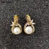 Stud Earrings ShinyGem Natural Baroque Pearl For Womens Hand Cut Craft Beads Fashion Jewelry Party Luxury Accessories