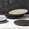 Platos creativos europeos, plato de cerámica, organizador de postres y té de la tarde, plato de aperitivos con relieve de rayas verticales, vajilla de cocina