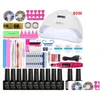 Nail Art Kits ingesteld 36W /48W /54W LED UV Lamp Kit 12 -st uur Pool afweekt Afzuigt Manicure voor gereedschap elektrische handval