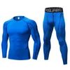 Abbigliamento da palestra Tuta da uomo 2 pezzi Abbigliamento sportivo da allenamento da uomo Set Fitness Compressione Tuta sportiva da jogging Abbigliamento sportivo attillato XL XXL