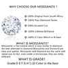 Kolczyki do stadnonii Klasyczne 0,5 ct przepustki Diamond D Color Moissanite Snowflake 925 Srebrny srebrny kamień do cięcia