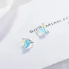 Boucles d'oreilles à dos pour femmes, jolie petite baleine, créatures aquatiques, bijoux simples pour filles, SAE25