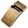 Cinture di ricambio durevoli Casual artigianale Cintura fai da te Fibbie automatiche Cricchetto End Bar Classico cinturino Testa Fibbia da 3,25 cm