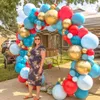 Autres autocollants décoratifs 1set ballons Garland Arch Kit pour l'anniversaire Baby Shower Party Decors Ballons Blue Circus Carnaval Thème Air Globos 230110