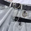 Belts Belt Adjustable Heart Shape Black Colors Boy Girl Lady Women PU Leather Luxury Designer Metal Buckle