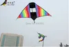 Kites Outdoor Fun Sports Spiral Tail 3D Triangle Kite مع مقبض وخط طيران جيد 0110