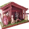 Party Decoration Nativity Christmas Ornament Manger Advent Scene Harts Staty tillförlitliga dekorativa leveranser för hemmet