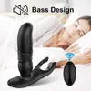 Masseur adulte stimulateur de Prostate vibrateur Anal godes de poussée jouets en Silicone Plug queue mâle masturbateur Sextoy pour hommes Gay