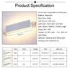 Duvar lambaları Ayarlanabilir LED Işık Modern Banyo Nordic Ayna Alüminyum Yatak Odası Lambası Yukarı Vanity AC 85V-265V 110V