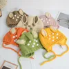 Hair Accessories Cartoon Animal Ear Baby Hat Cute Dot Knitted Kids Bonnet For Girl Boy Outdoor Warm Protection Children Caps