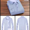 Men's TShirts JTFAN Warm winter men's shirts with fleece thickened striped corduroy top middle G31 230109