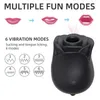 Seks oyuncakları Masaj Dil Yalama ile Gül Vibratörler g Spot Meme Stimülasyon Kadınlar için Şarj Edilebilir Klitoral Vibratör Oyuncak