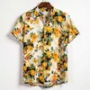 Casual shirts voor heren in mannen Hawaiiaans shirt zomer bloemenstrand korte mouw luau tops vakantie los