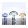 Vases 7 Style Champignon Verre Vase Bouteille Creative Maison Hydroponique Fleur Table Simple Décoration 2023 Année Cadeaux