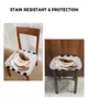 Stoelbedekkingen koffie houten graan retro rooster stoel kussen stretch dinering cover slipcovers voor huis el banket woonkamer