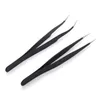 Augenbrauenwerkzeuge Schablonen Großhandelblack Sier Edelstahl gebogene Nagel -Pinzetten Eyelash Nippers Art Set Kits Schiff Drop de dhbwi