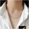 Silver Authentic 925 Sterling Sier Link Chain Necklace Fit For Pendants Kvinnor Mens smycken Tillbehör Gift Drop Delivery Fine DHFRQ