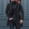 Vestes pour hommes Veste élégante pour hommes Manteau en laine super doux Boutons de revers de couleur unie All Match