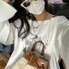 女性のTシャツHouzhouホワイトTシャツ長袖