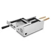 مع 2 أسطوانة كهربائية صانع كعكة المداخن الهنغارية Kurtos Kalacs Suto Roll Grill Oven Maker Maker Bread Roll Machine