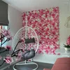 Украшение вечеринки 60x40 см. Свадебная декоративная розовая настенная стена шелковые панели Anniversaire Decor Baby Shower Pograph