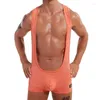 Undershirts Sexy Men Jockstrap Bugle Pouch Bodysuits Wrestling Singlets Jumpsuits Leotard Teddies Open BuUnderwear Plus Size