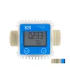 Flowmeters 1 PCS K24 LCD Turbine digitale brandstofmeter veel gebruikt voor chemicaliën Water1 Drop Delivery Office School Business Industria Dhmqq