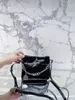 Retro schoudertas Premium leer Wintermode Tote Bag Designer dames boodschappentas handtas Crossbody Tas Keten Zwart Grote capaciteit Vintage