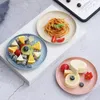 Plates Home For Dinnerware 5pcs Wheat Dinner Unbreakable Reusable Straw Lightweight Sturdy Set Kitchen