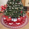 Décorations de Noël jupe d'arbre 48 pouces tricoté joyeux tapis saisonnier pour les fournitures de fête de vacances de Noël