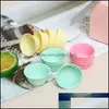 Cake Tools 12 PCS Sile Cupcake Cup Tool Bakeware Bakning M￶gel och muffin f￶r DIY med slumpm￤ssig f￤rg Drop Delivery Home Garden Kitchen DIN OT7T0